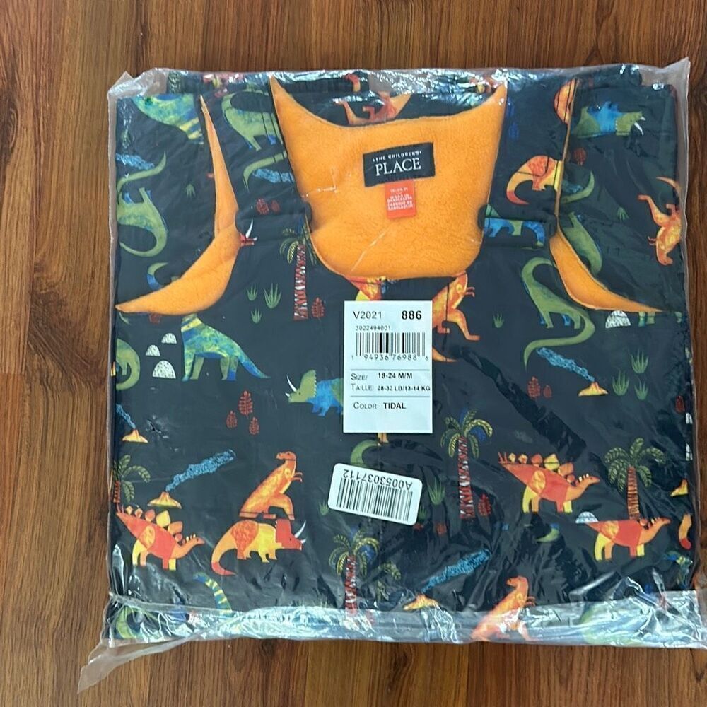 NWT the children's place snow overalls dinosaurs 18 to 24 months ski overalls